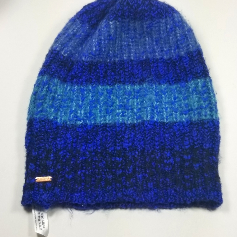 Free People Blue Strip Beanie